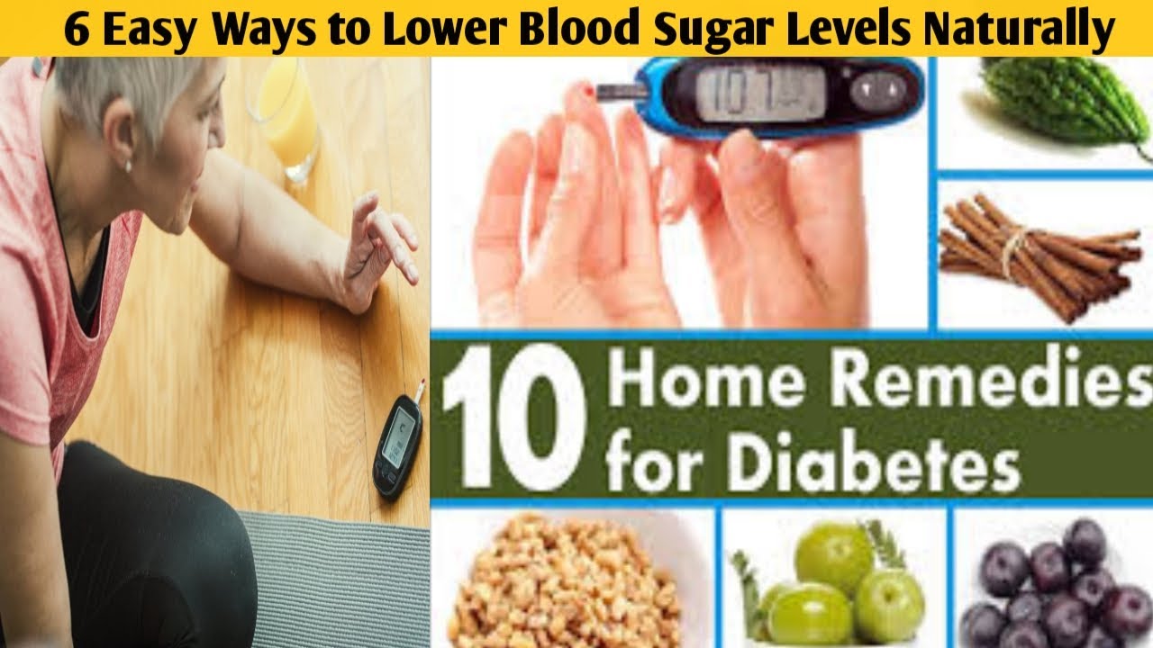 6 Easy ways to lower blood sugar levels naturally