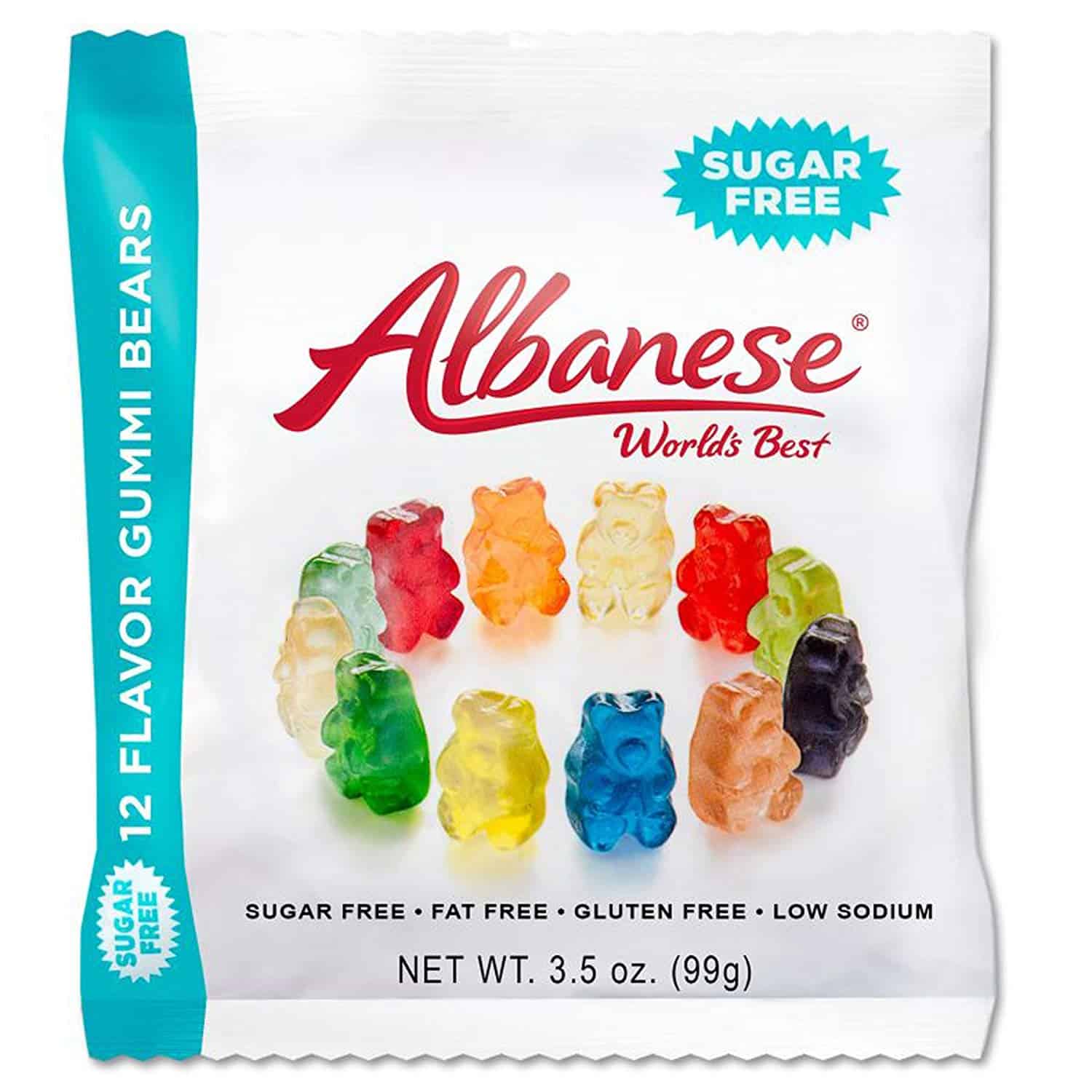 Albanese Sugar Free 12 Flavor Gummi Bears, 3.5 Ounce (Pack of 12 ...