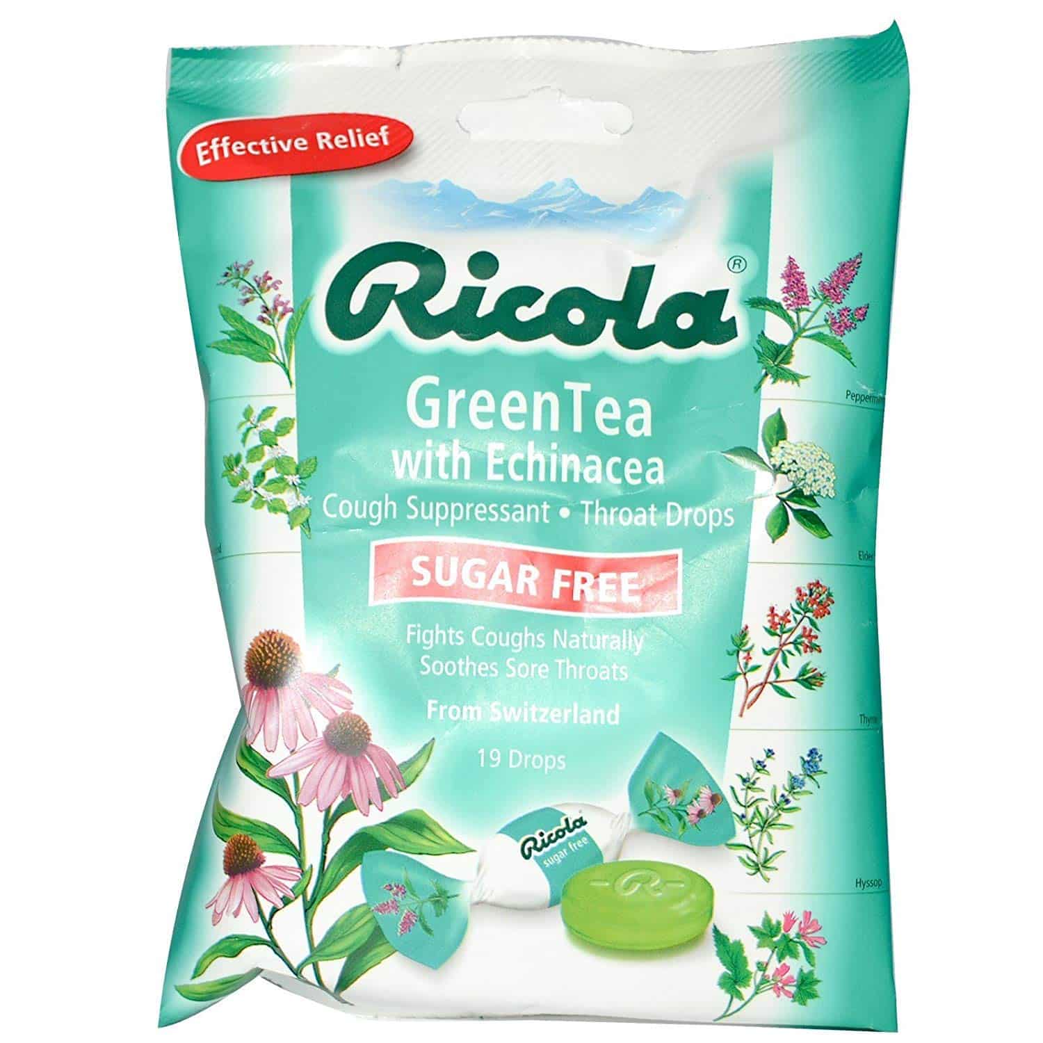 Amazon.com: Ricola Cough Suppressant Throat Drops Sugar Free Green Tea ...