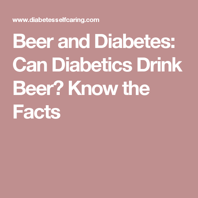 Beer And Diabetes