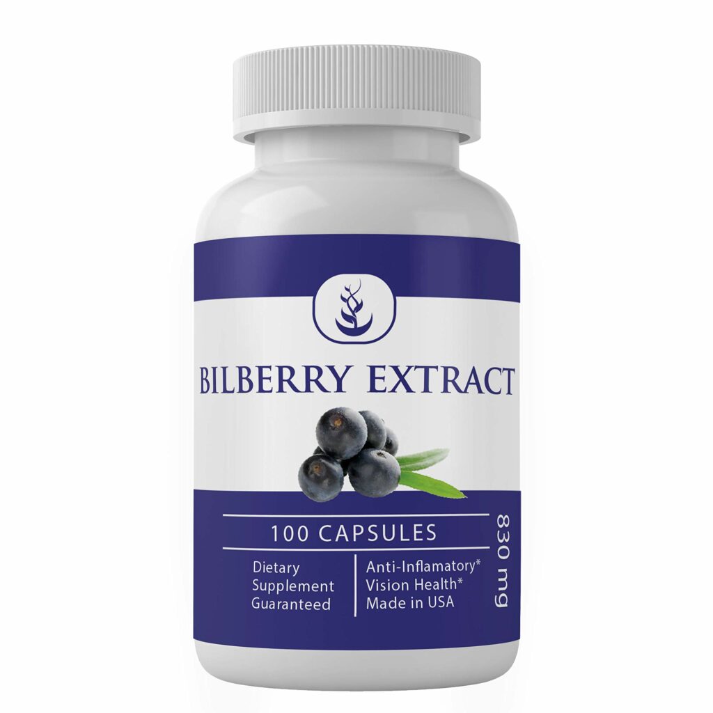 Bilberry Extract (100 Capsules, 830 mg per Serving) Plant