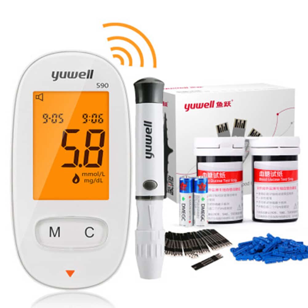 Blood Glucose Meters Needles Set Sugar Monitor Collect Blood Glucometer ...