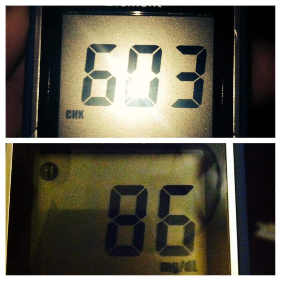 Blood sugar before &  after keto. 603