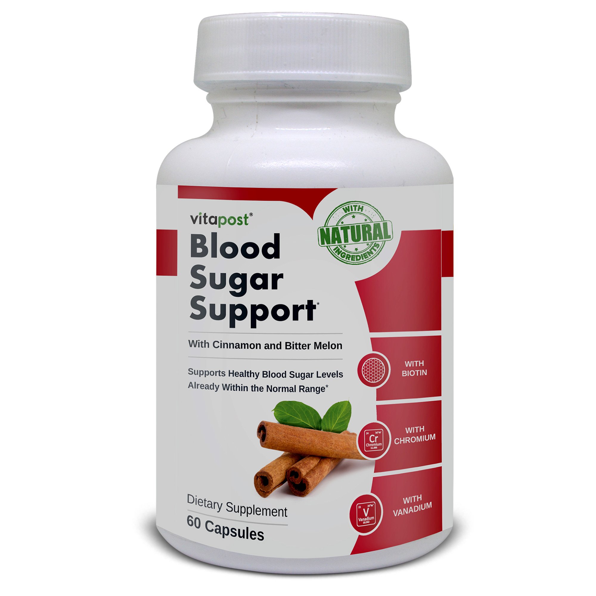 Blood Sugar Support with Chromium and Bitter Melon. Dietary Supplement ...