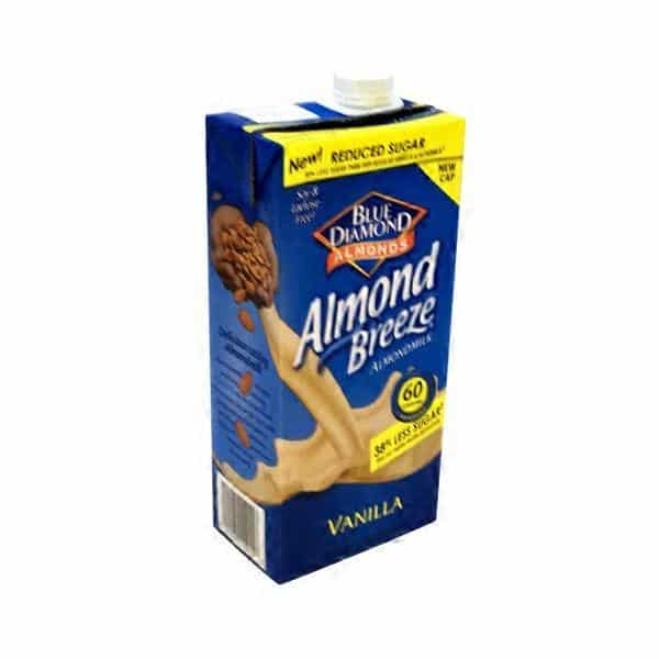 Blue Diamond Almond Breeze Vanilla Almond Milk, Reduced Sugar (32 oz ...