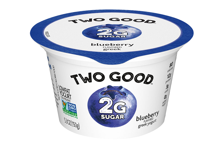 Blueberry Two Goodâ¢ Greek Yogurt with 2 Grams of Sugar