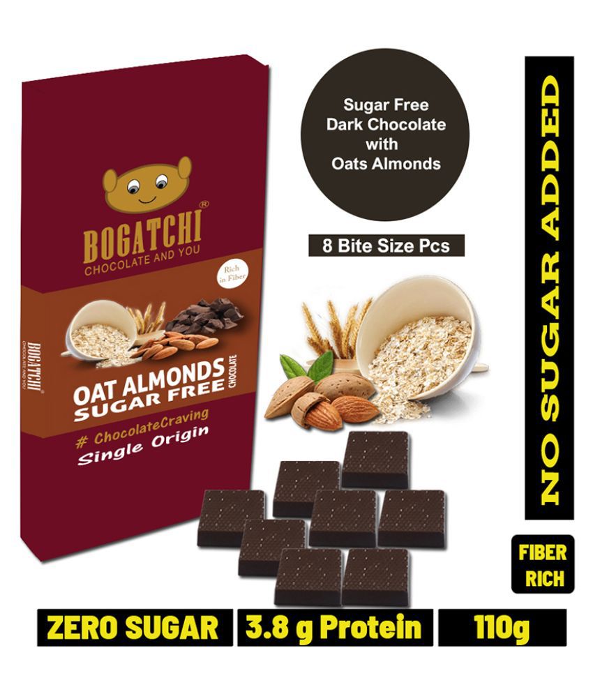 BOGATCHI Sugar Free Oats 8 Bites Almond Dark Chocolate 80 ...