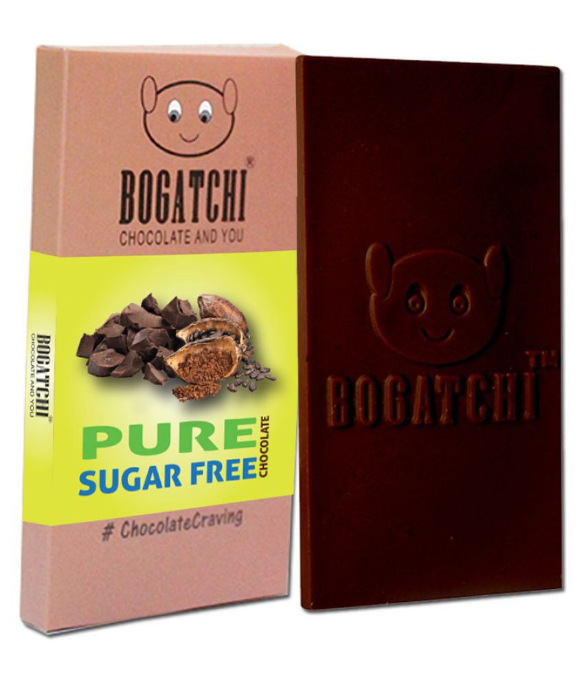BOGATCHI SUGAR FREE Pure Chocolate Bar Dark Chocolate 80 g ...