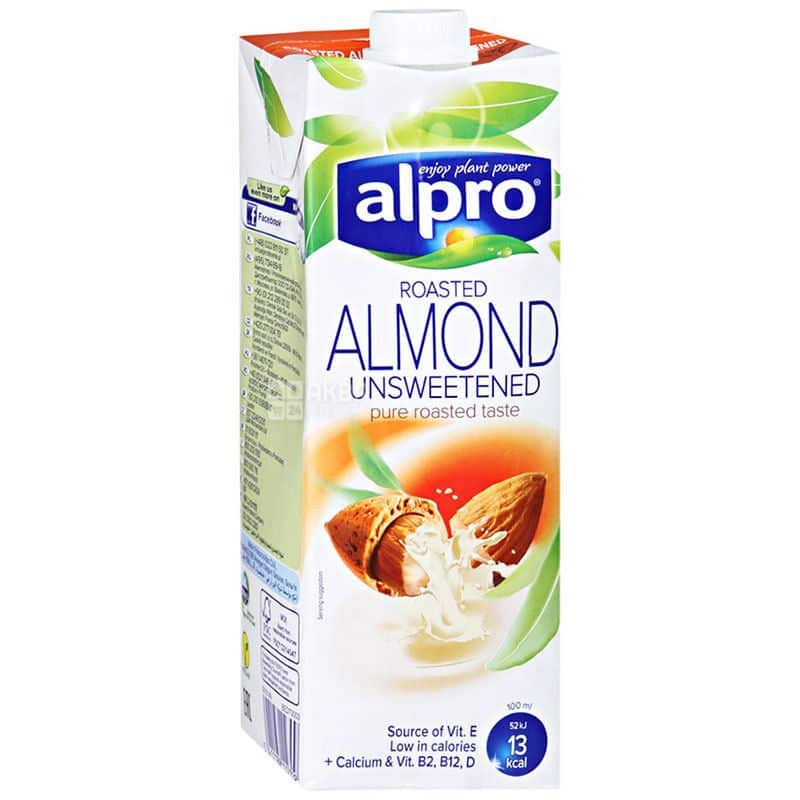 Buy Alpro Almond Unsweetened, Sugar Free Almond Milk, 1 L with delivery ...