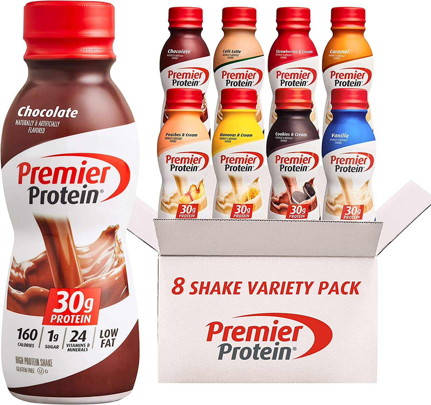 Buy Premier Protein Shake, 8 Flavor Variety Pack, 30g Protein, 1g Sugar ...