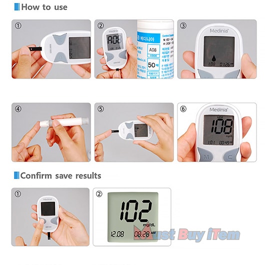 Diabetes Diabetic Glucometer Blood Sugar Glucose Monitor Meter Test Kit ...