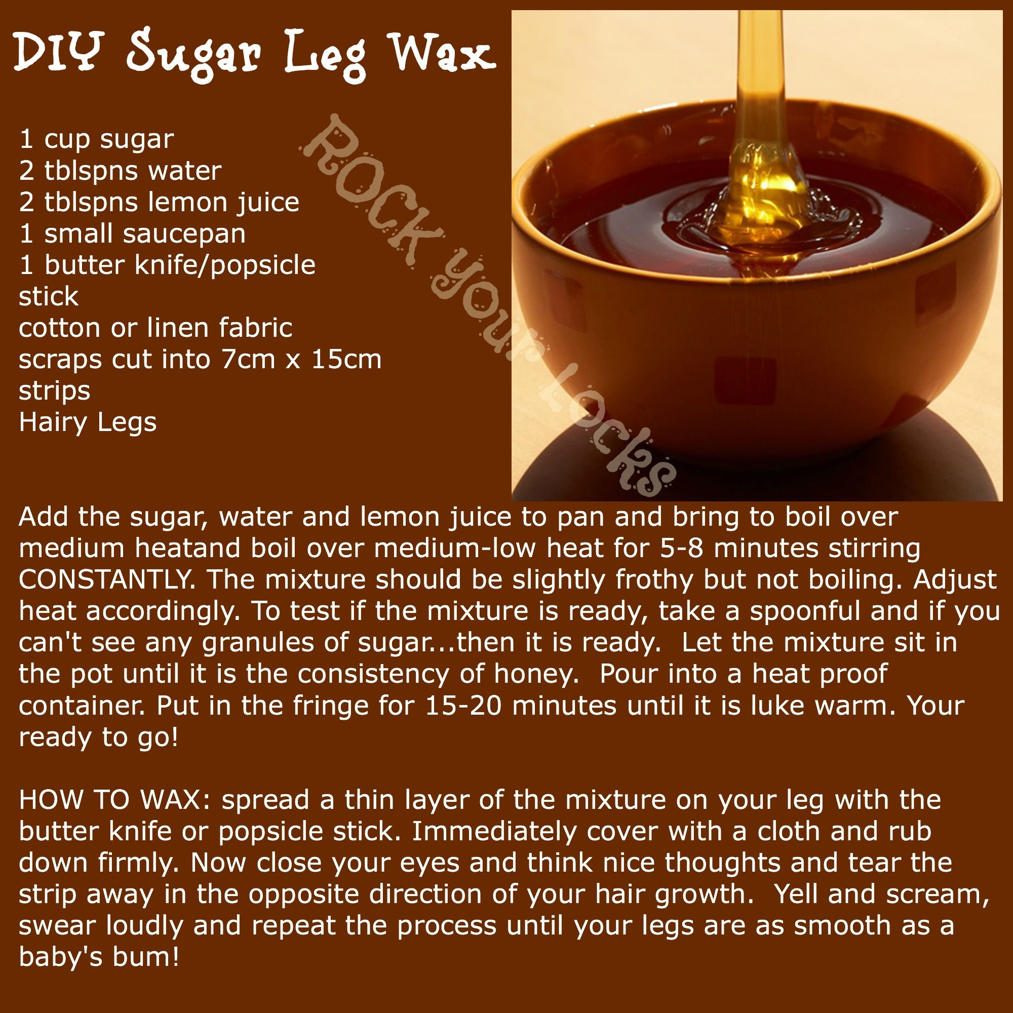 DIY Sugar Leg Wax