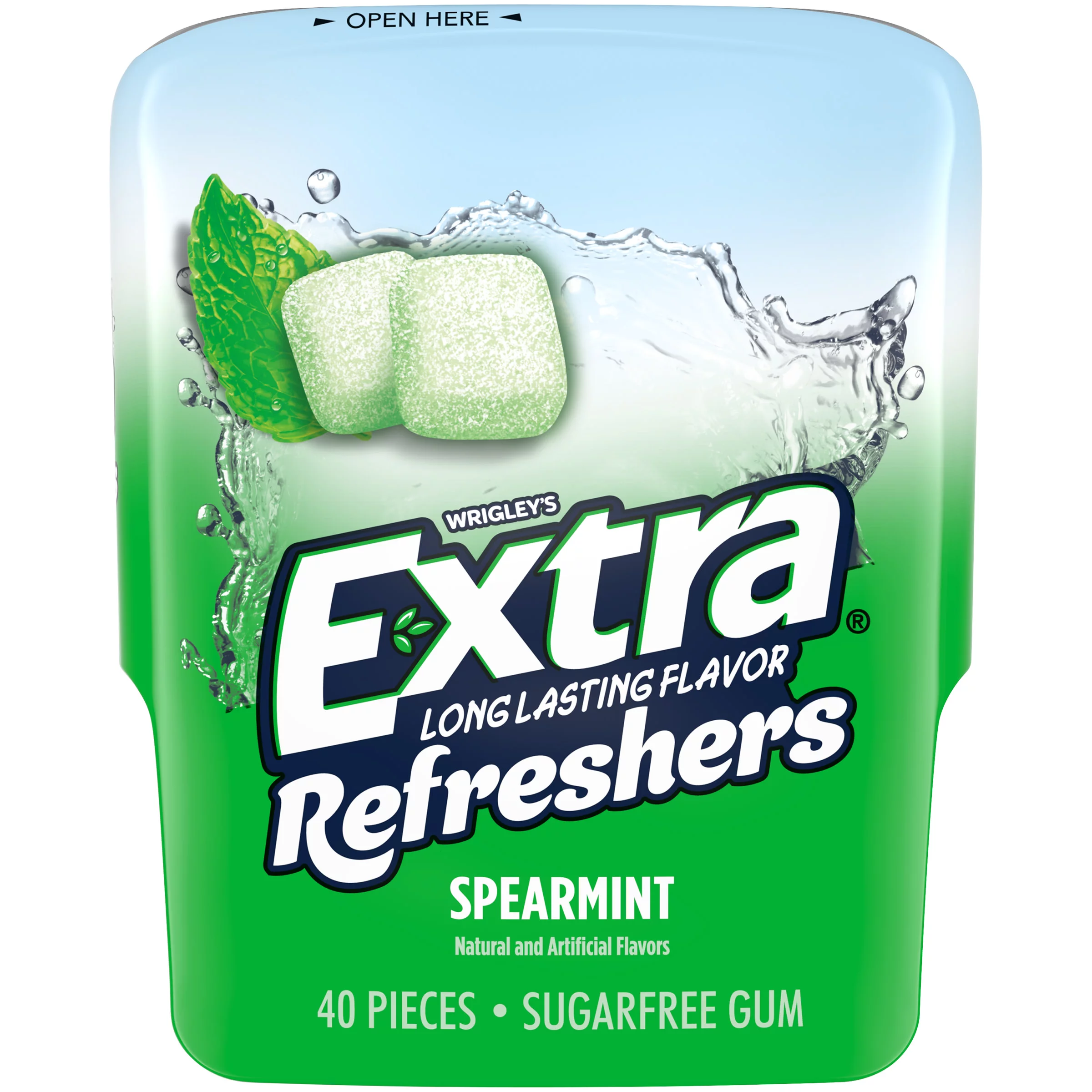 Extra Refreshers Spearmint Sugar Free Chewing Gum