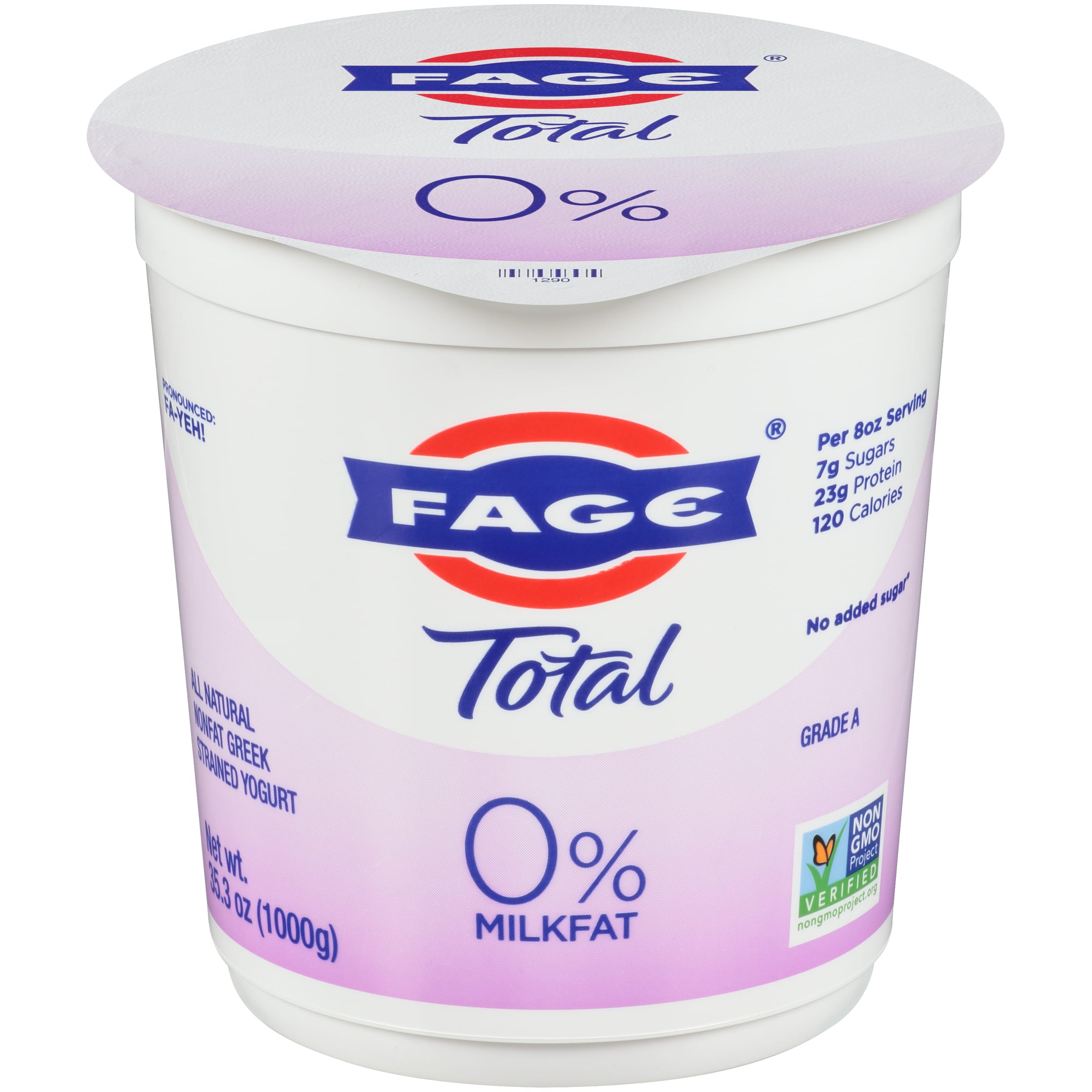 Fage Total 0% All Natural Nonfat Greek Strained Yogurt, 35.3 oz ...