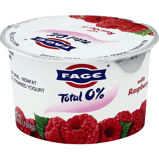 Fage Total Yogurt, Greek, Nonfat, Strained, with Raspberry