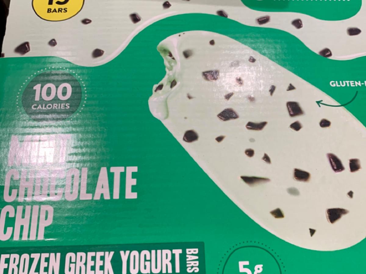 Frozen Greek Yogurt Bars, Mint Chocolate Chip Nutrition ...
