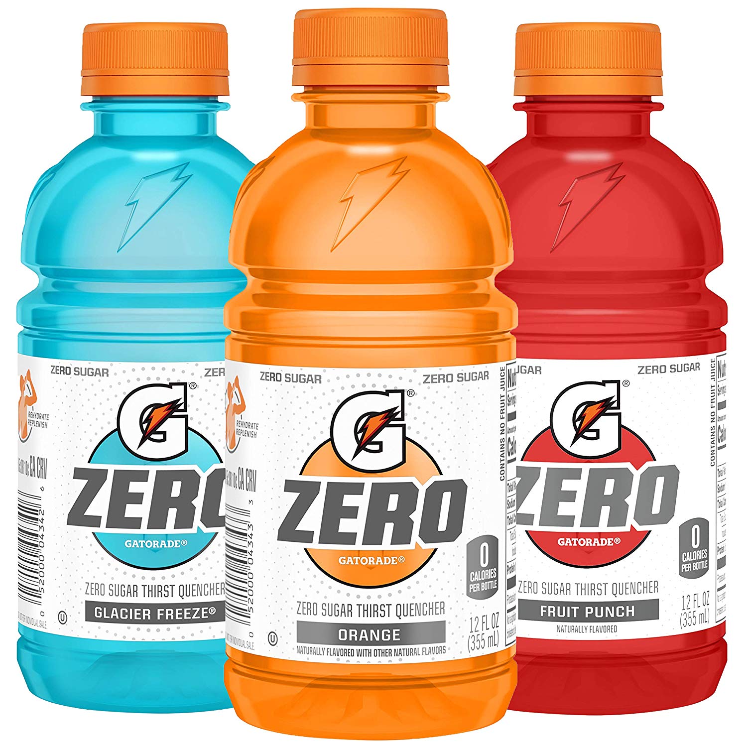 Gatorade G Zero Thirst Quencher, 3 Flavor Variety Pack, 12oz Bottles ...