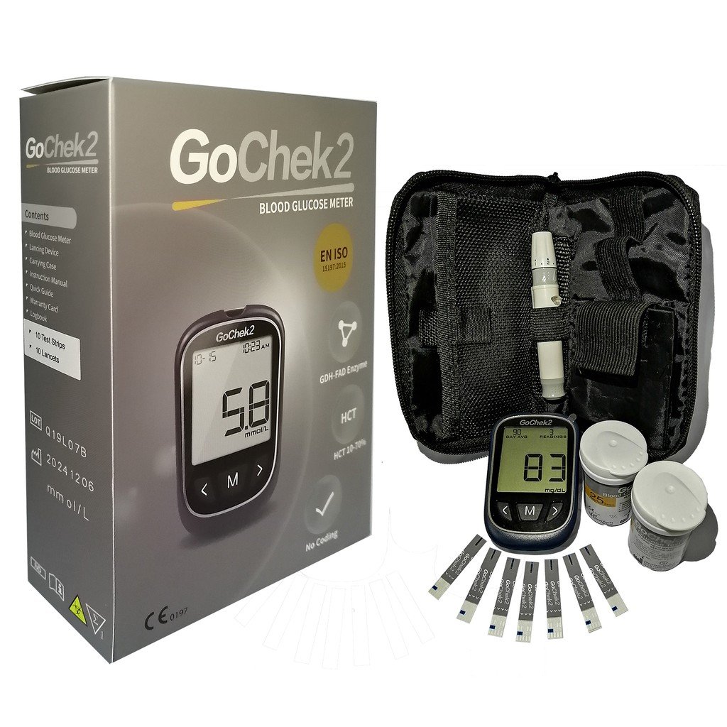 Go Chek2 Blood sugar monitor full set + Free 50 test ...