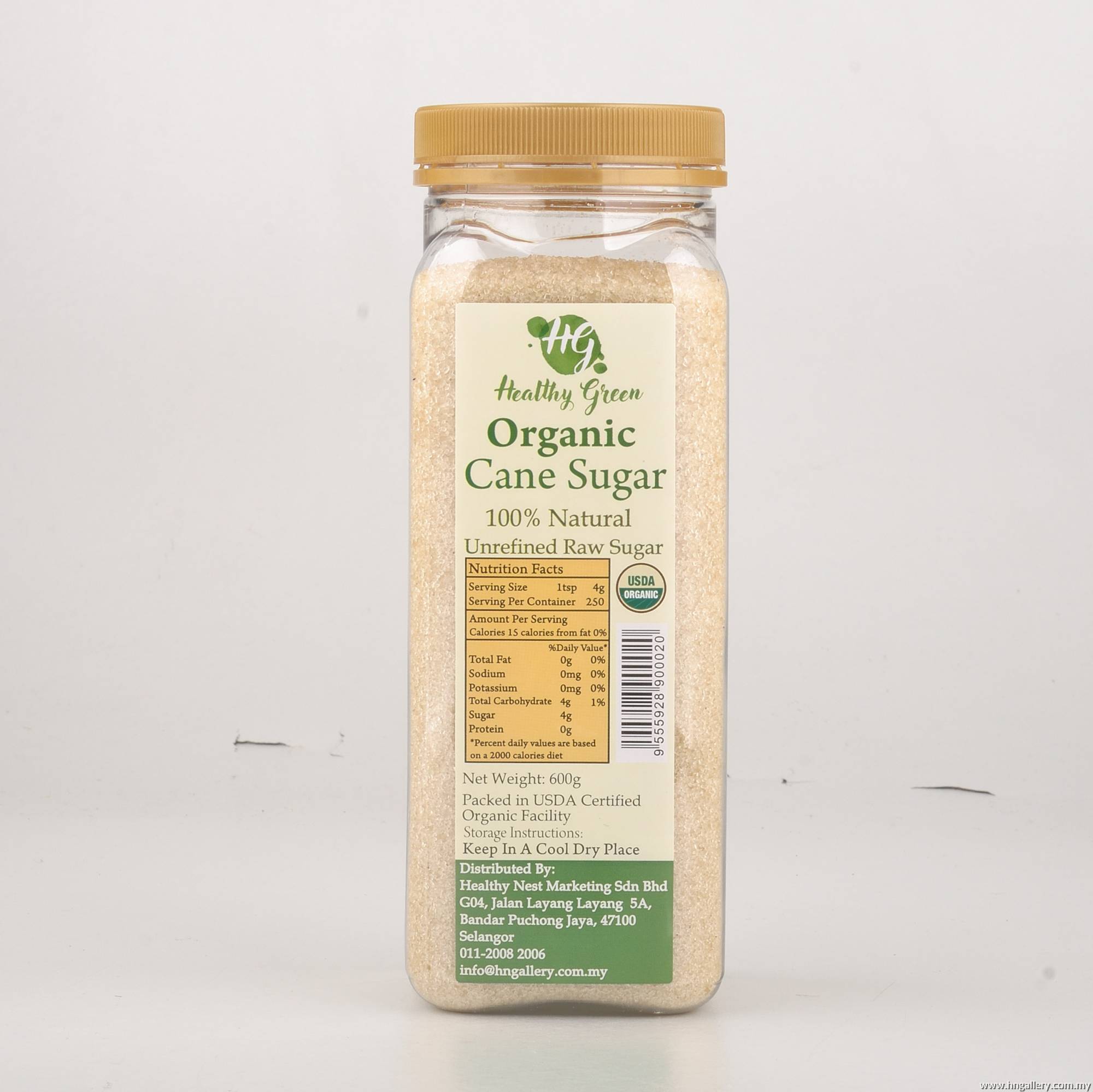 Healthy Green Organic Cane Sugar 500g