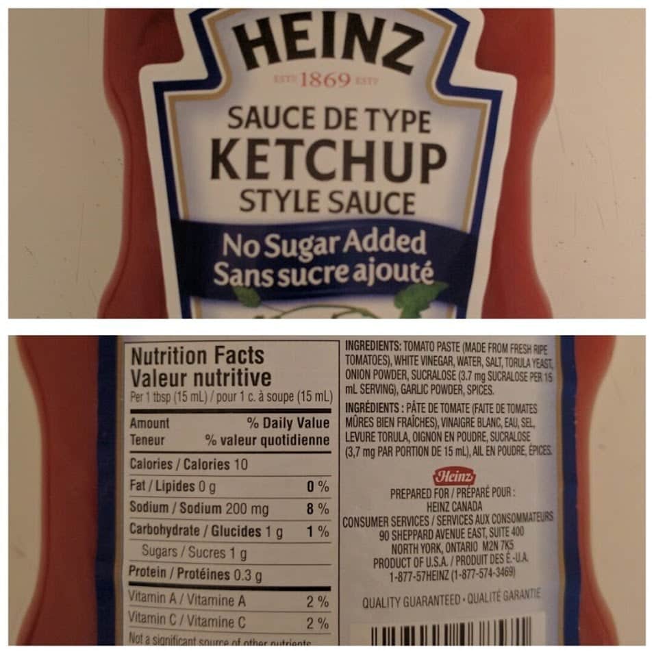 Heinz no sugar added ketchup (style sauce) am I missing something??? : keto