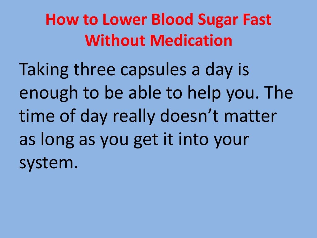 How to Lower Blood Sugar Fast Without Medication