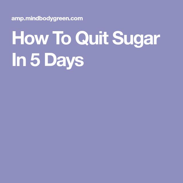 How To Quit Sugar In 5 Days