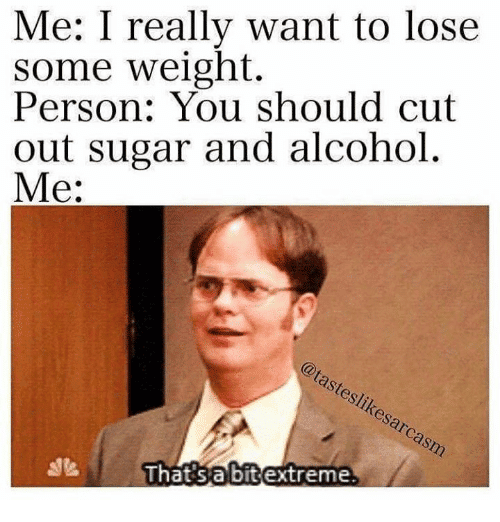 Me I Really Want to Lose Some Weight Person You Should Cut Out Sugar ...