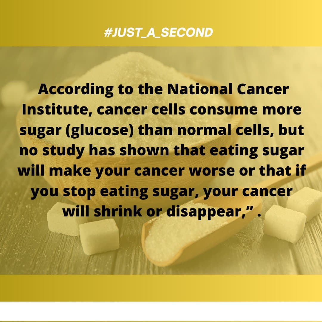 Myth Buster: Eating sugar can cause cancer to grow