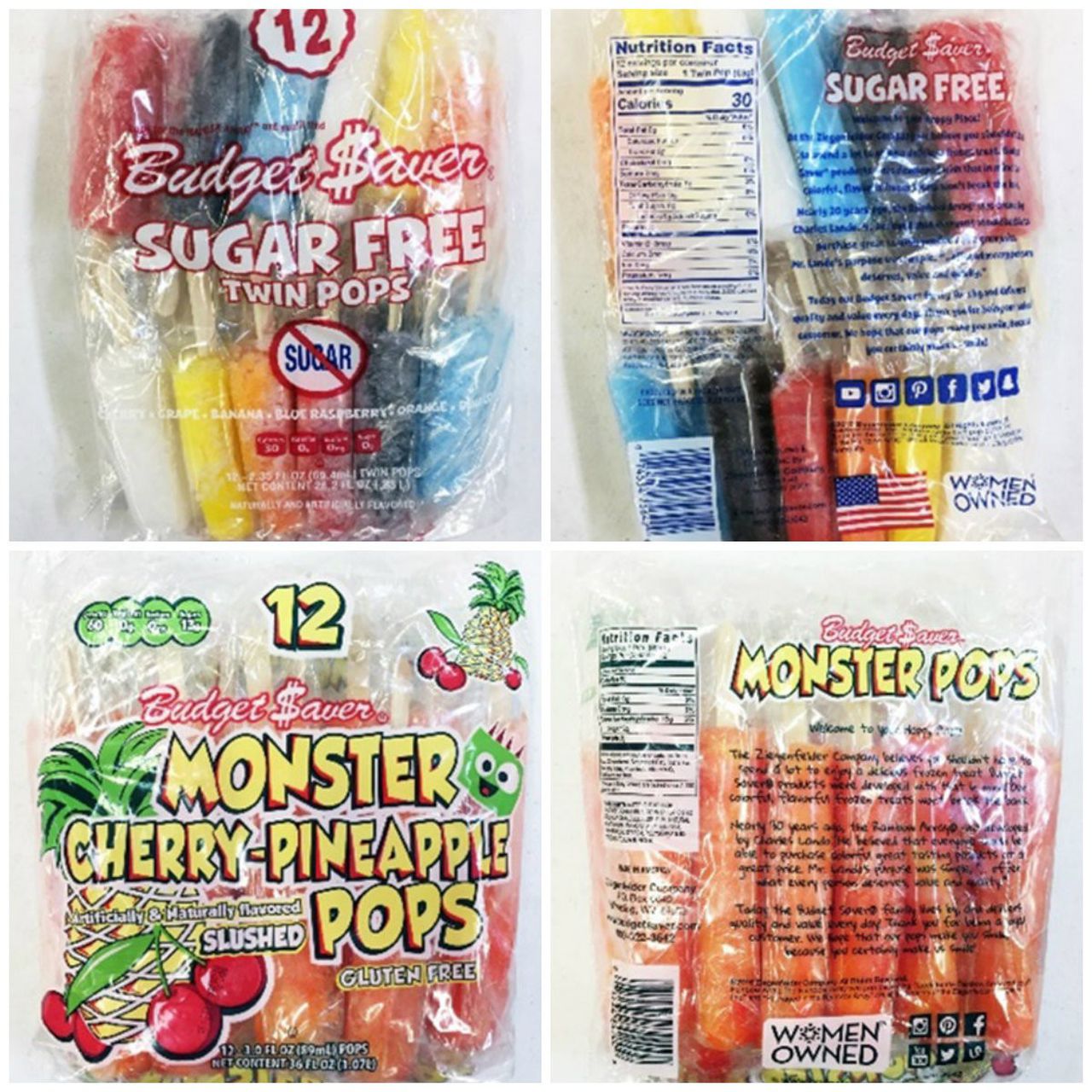 Recall of Budget $aver and Sugar Free Twin Pops for ...