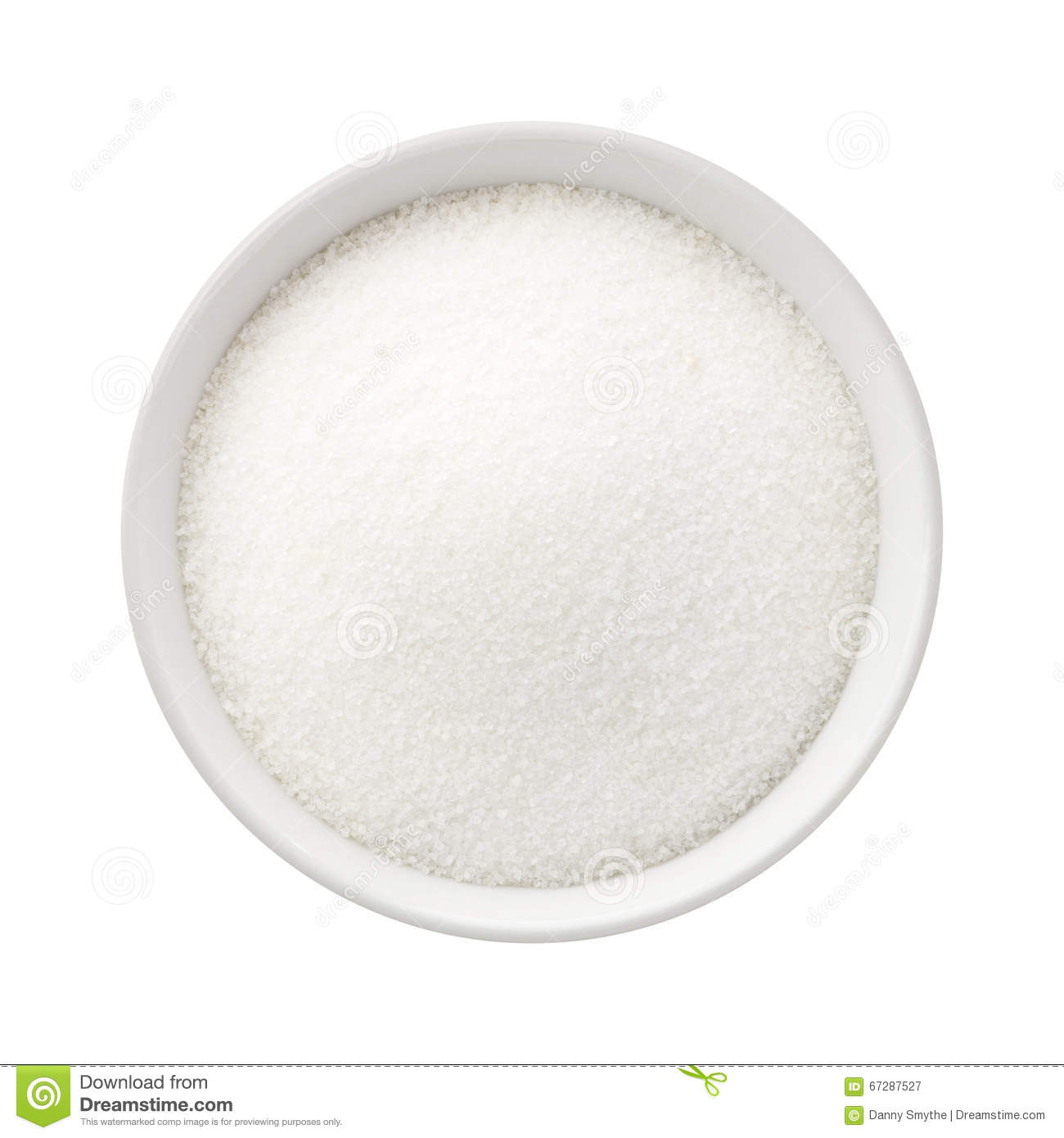 Refined Sugar In A Ceramic Bowl Stock Image