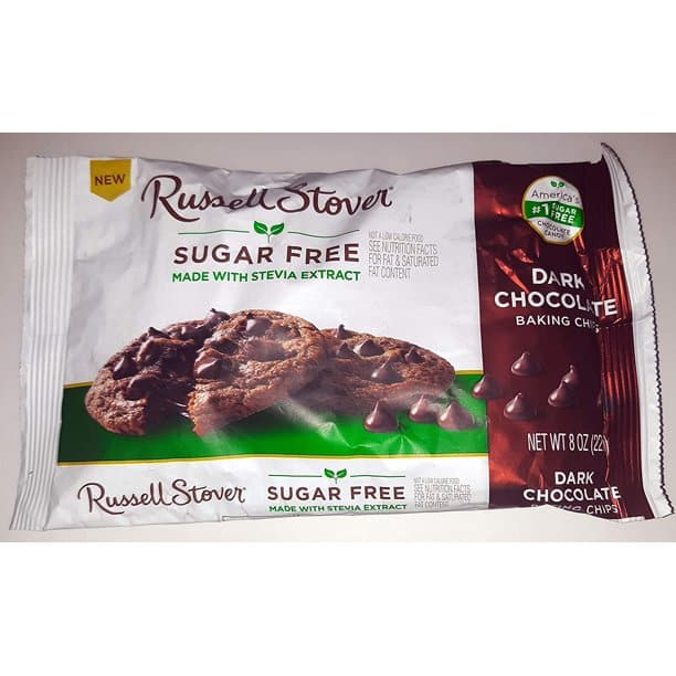 Russell Stover Sugar Free Dark Chocolate Baking Chips 8oz (227g ...