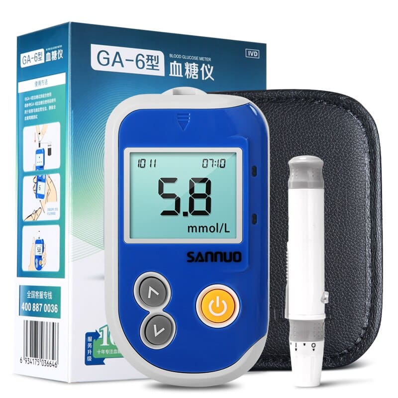 Sannuo GA 6 Blood Glucose Meter &  Test Strips &  Needles Lancets Free ...