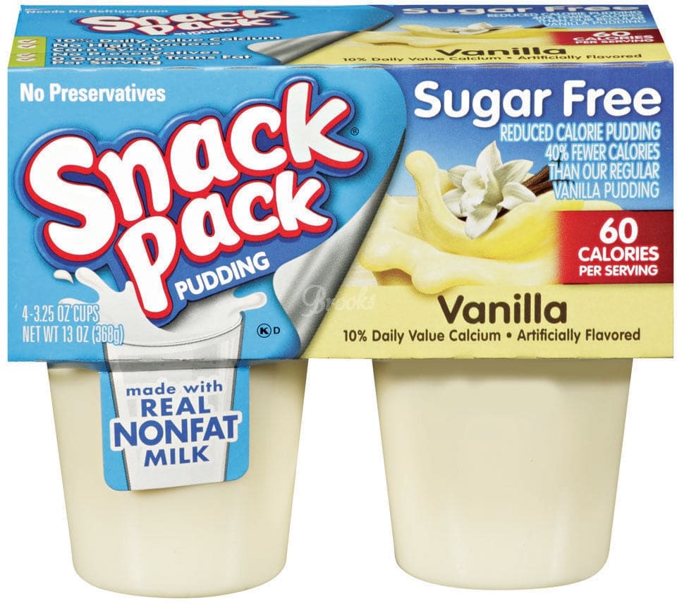 Snack Pack Vanilla Pudding, Sugar