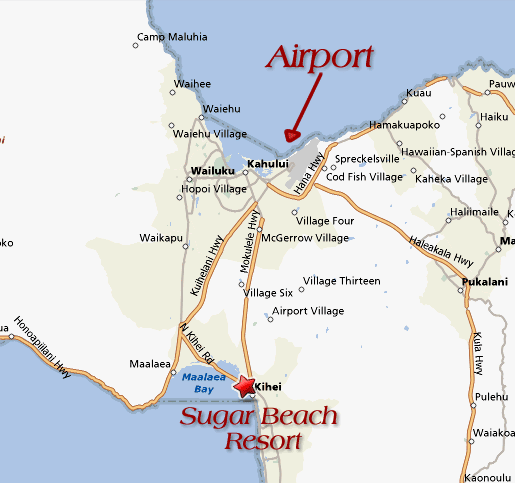 Sugar Beach Maui Map