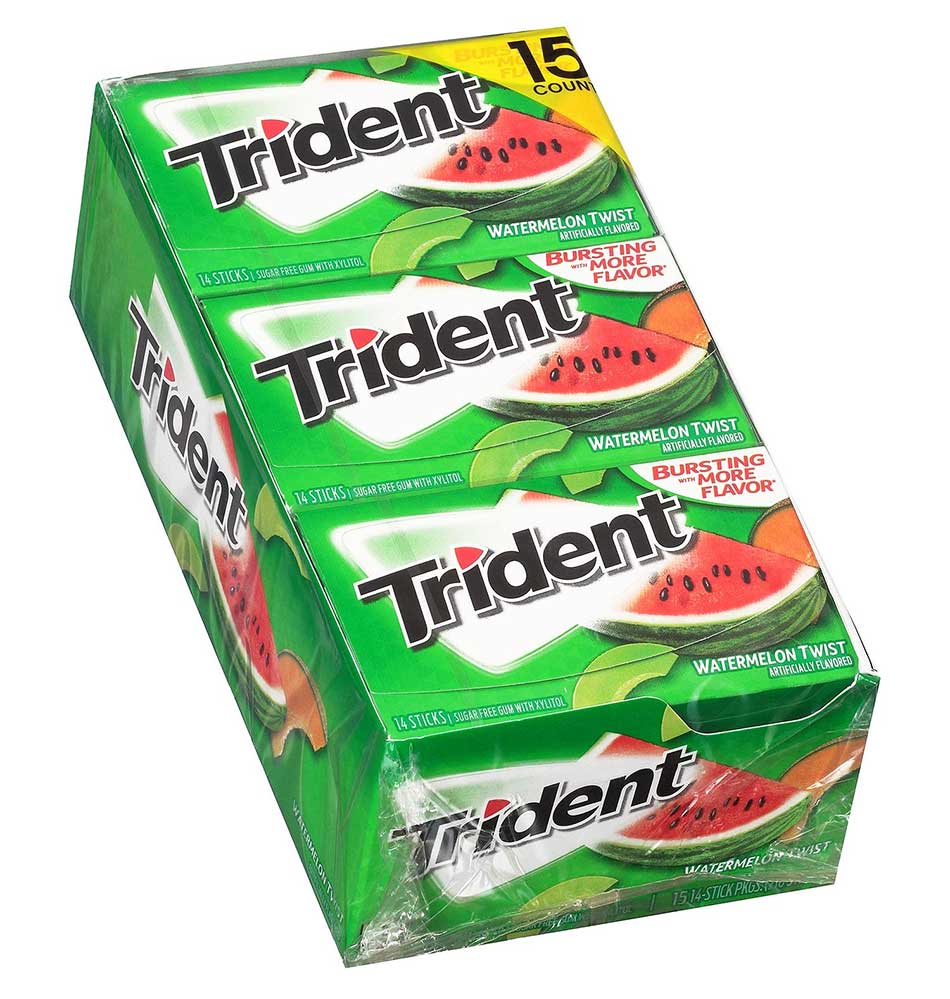 Trident Watermelon Twist Sugar Free Gum 12 Packs