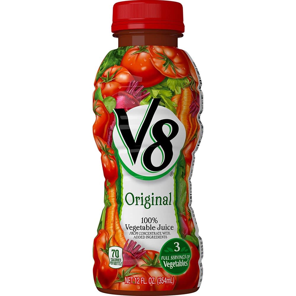 V8 Original 100% Vegetable Juice, 12 oz. Bottle (Pack of 12)