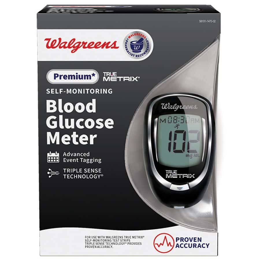 Walgreens True Metrix Blood Glucose Meter Black