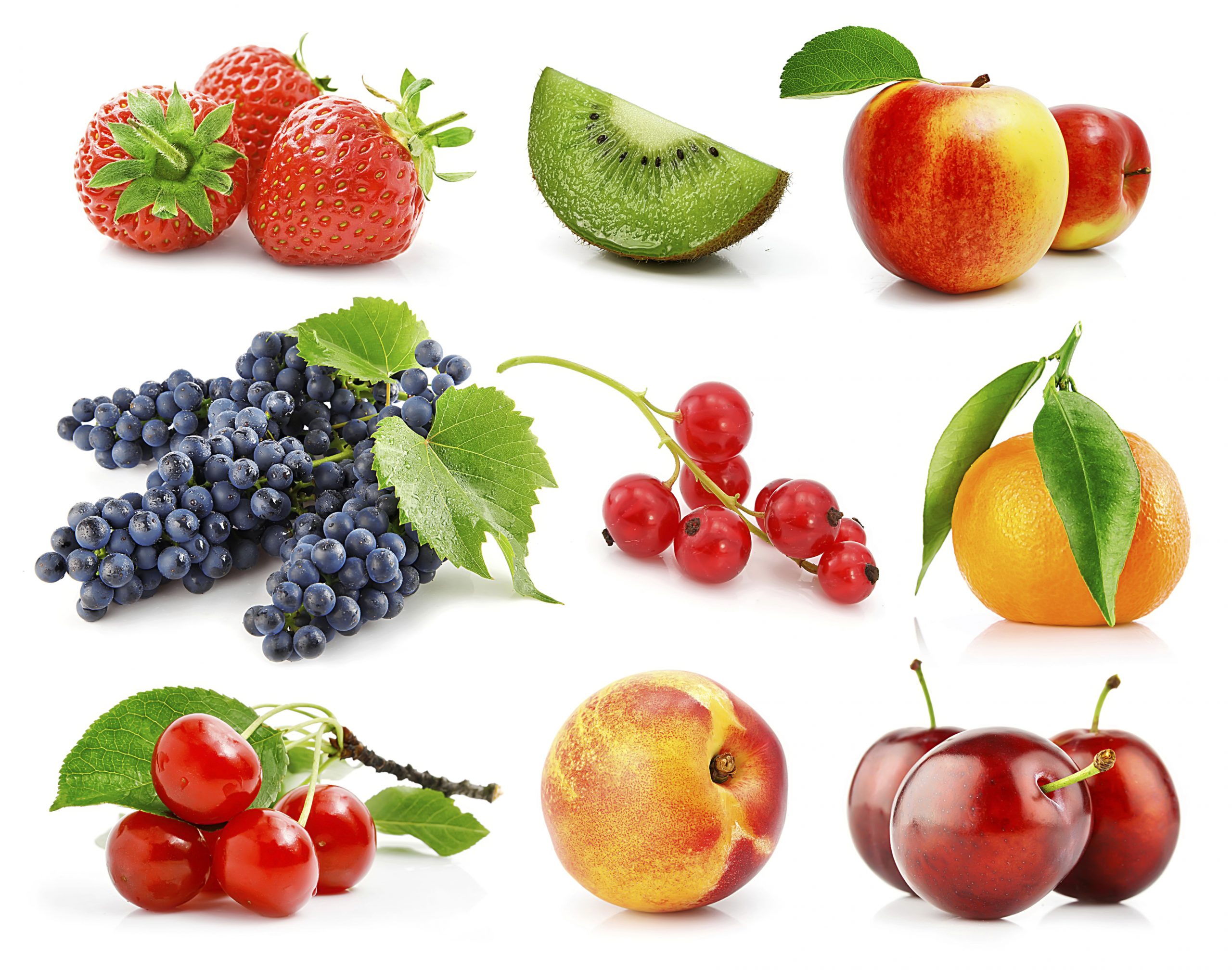 Which fruits are high in sugar, and which are low in sugar?