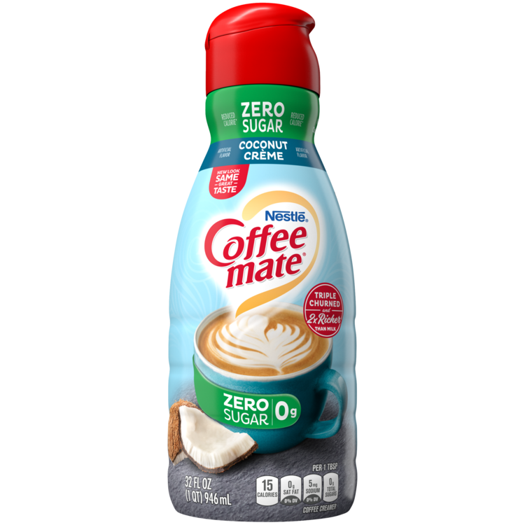 Zero Sugar Coconut Crème Flavor Coffee Creamer 32 oz ...